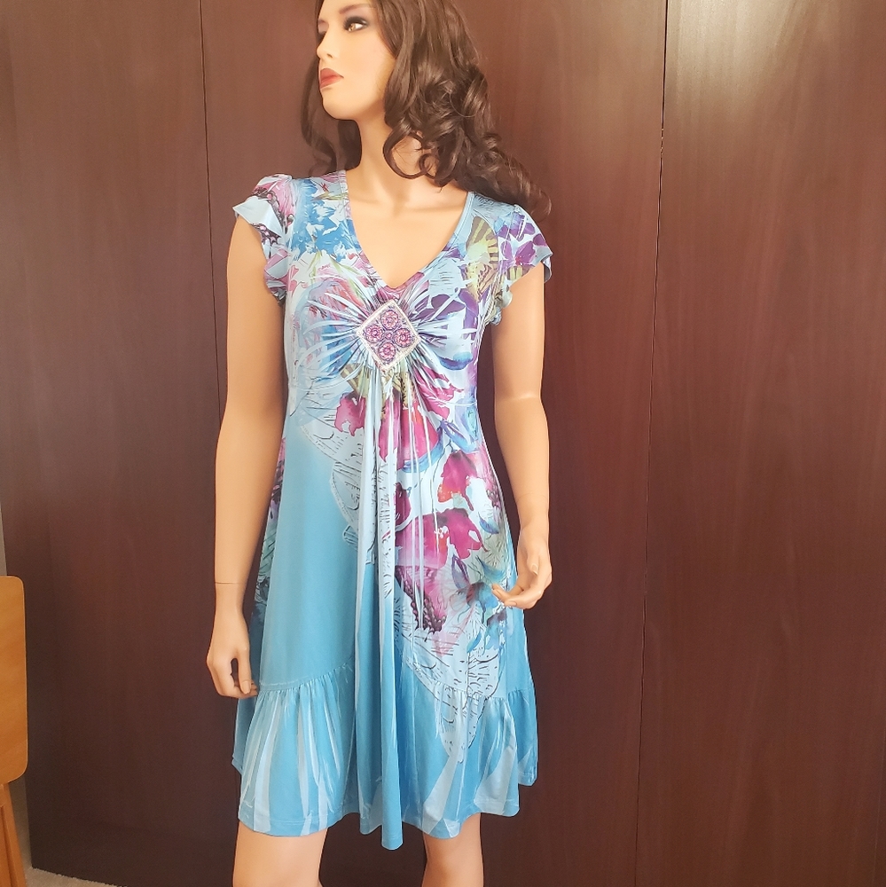Apt. 9 Floral and Butterfly Printed Summer Dress - Picture 3 of 13